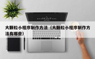 永城大颗粒小程序制作方法（大颗粒小程序制作方法有哪些）